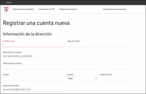 Customer Profile Register New Account
